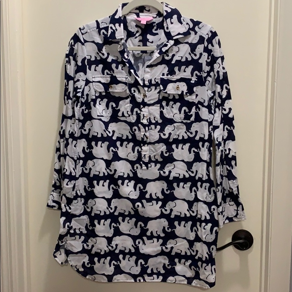 Lilly Pulitzer tusk in the sun tunic/ swim coverup